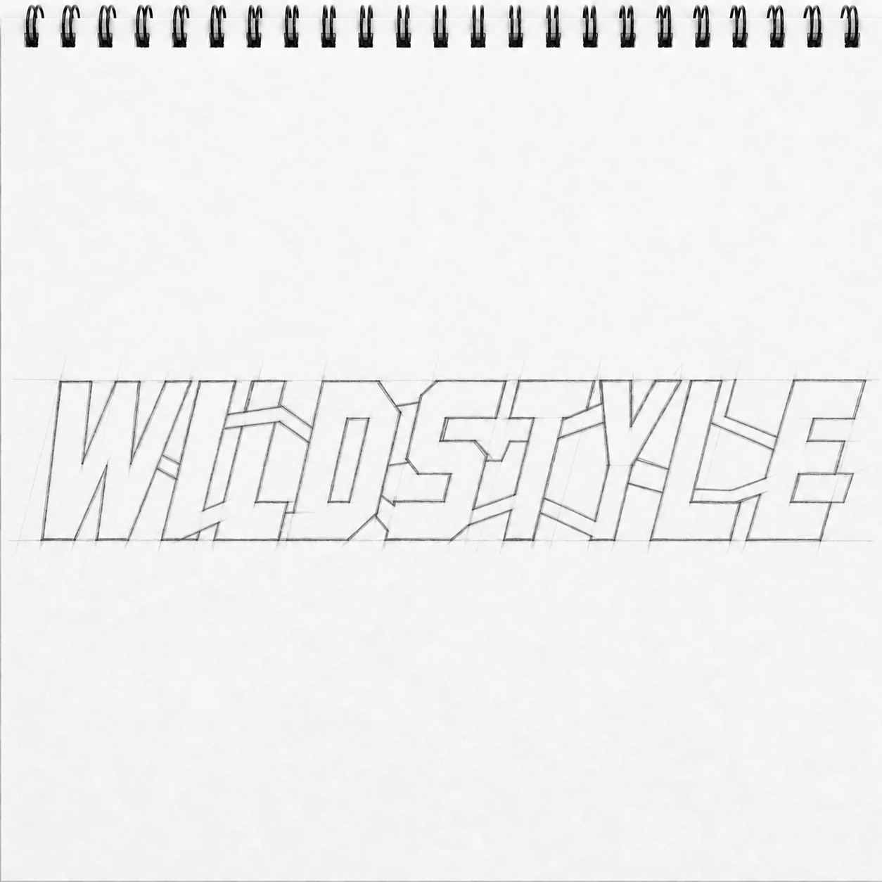 Build controlled connections Wildstyle graffiti drawing step