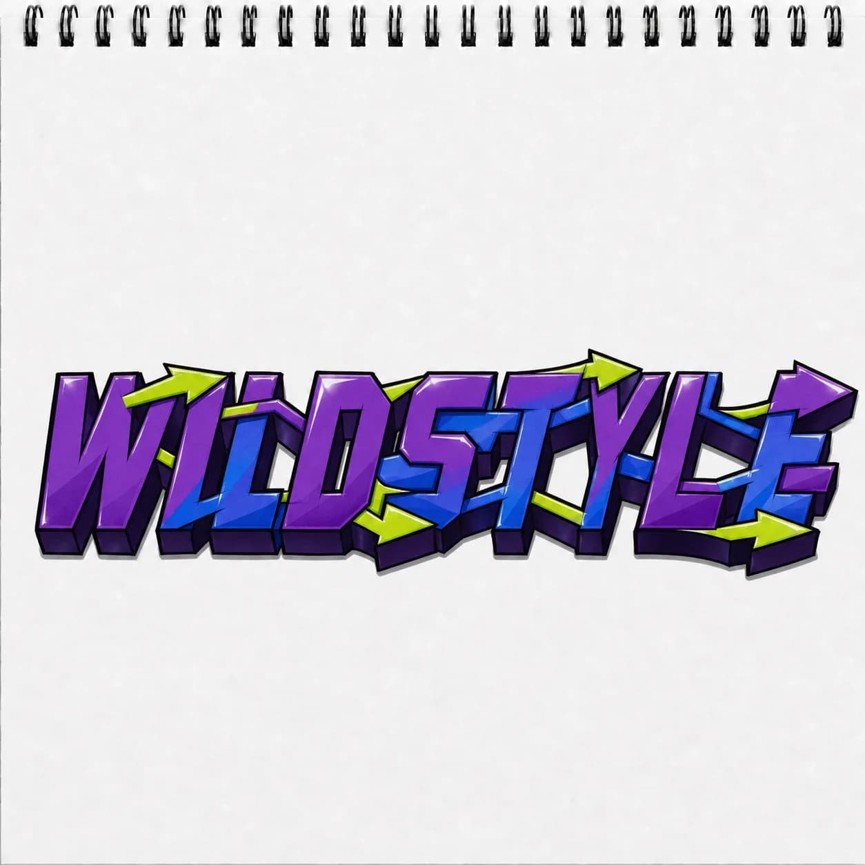 Finish the piece in layers Wildstyle graffiti drawing step