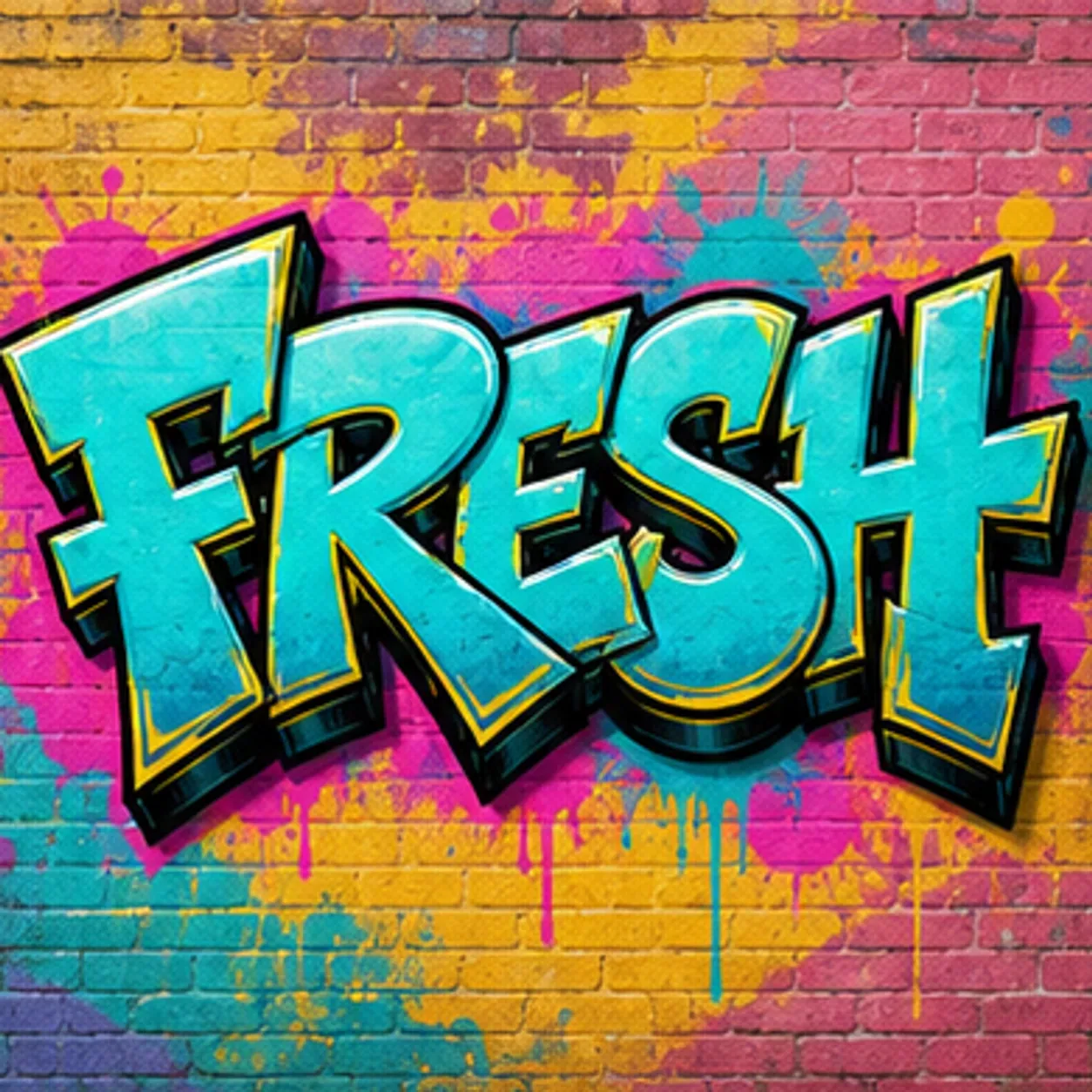 FRESH old-school graffiti font-style lettering