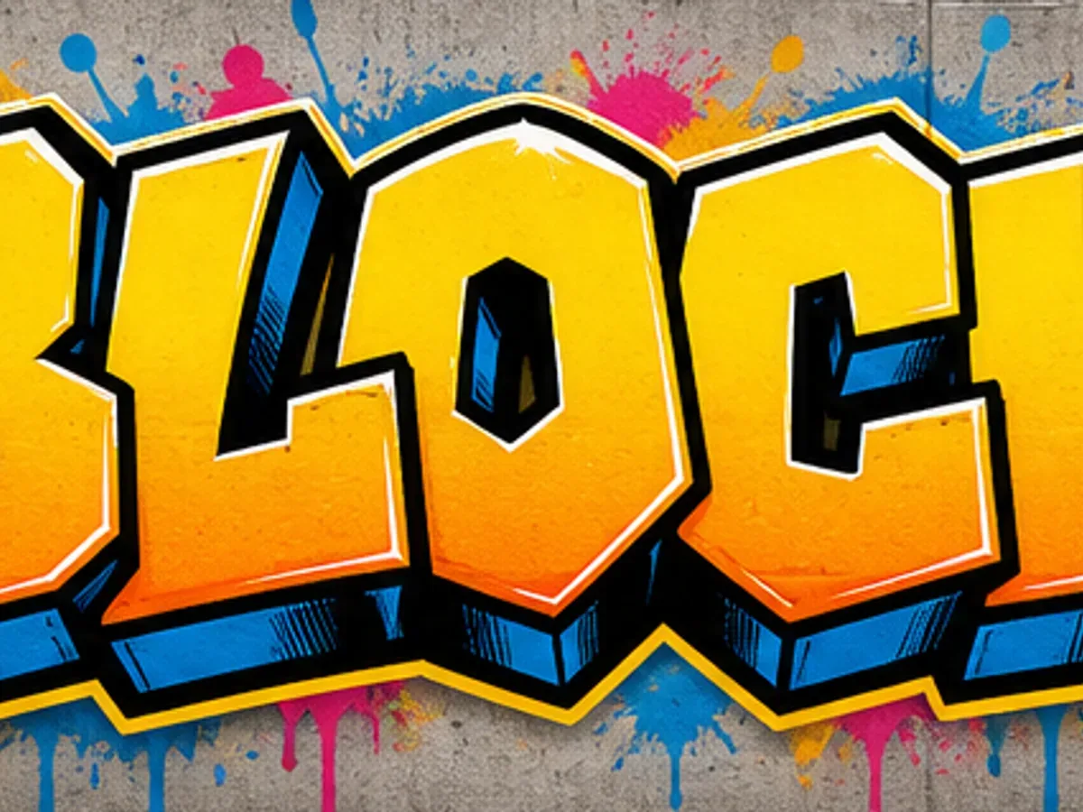Block Lettering graffiti font-style preview