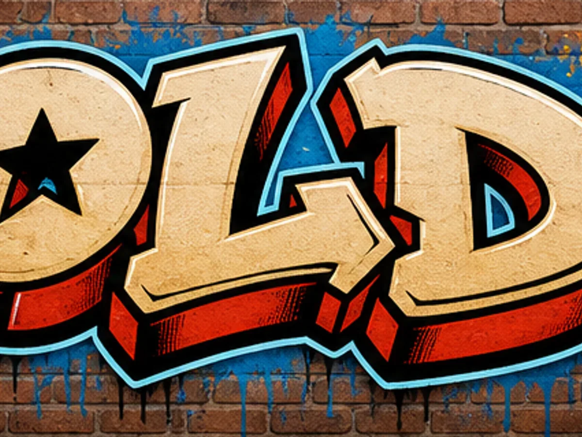 Old-School Throw-Up graffiti font-style preview