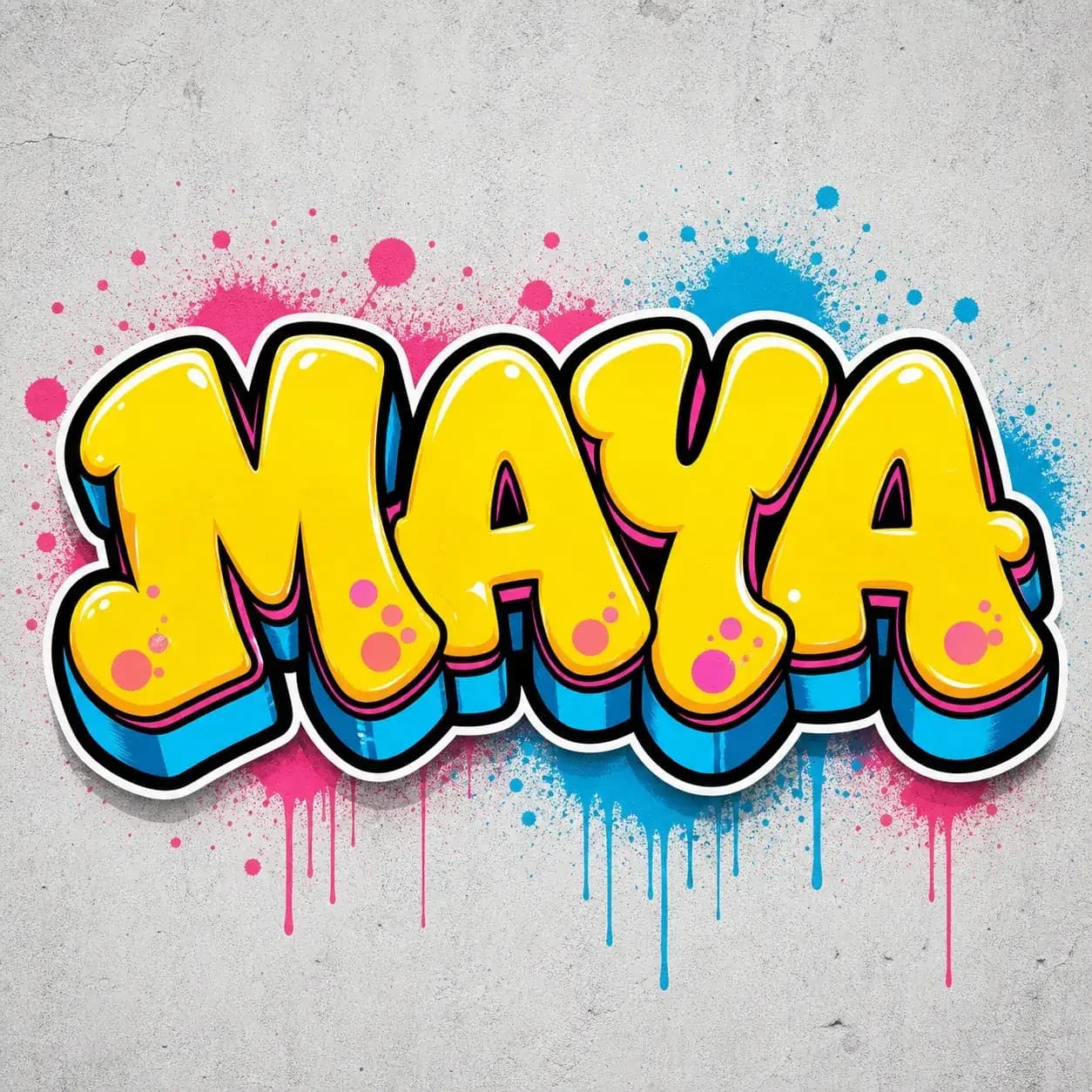 KAI chrome 3D graffiti gamer name logo