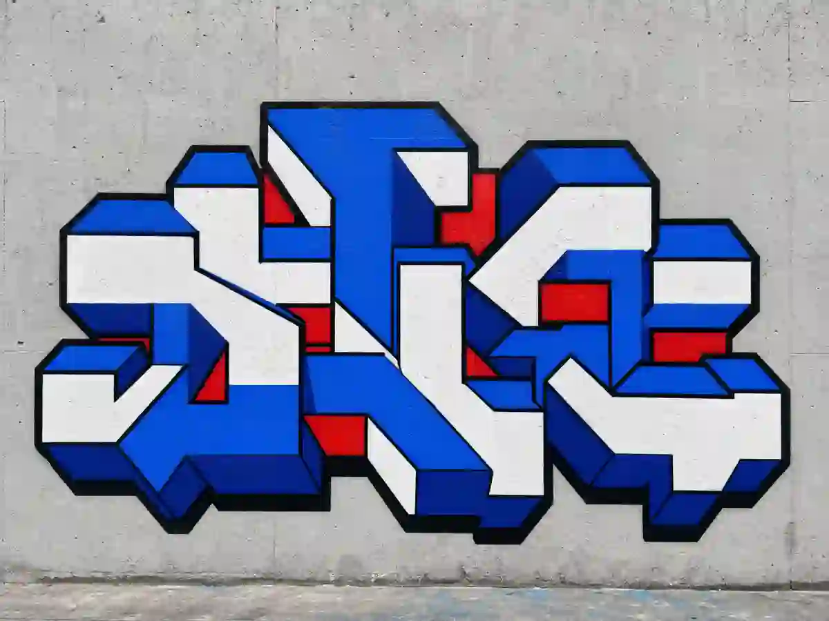 Block graffiti lettering style with clear bold shapes