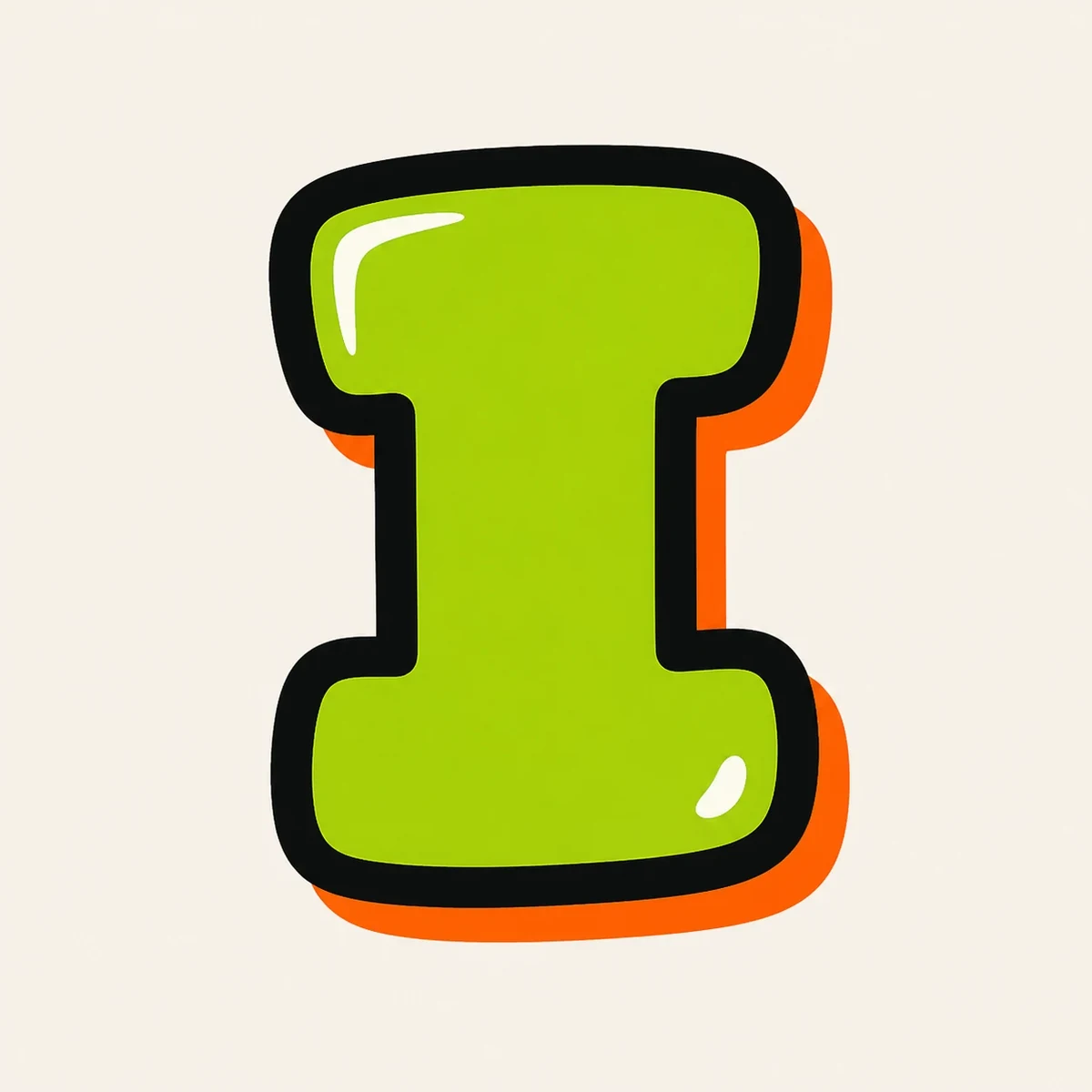 Uppercase graffiti letter I reference
