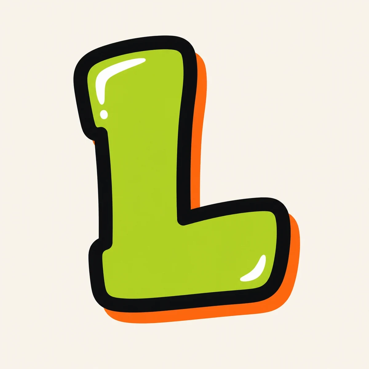 Uppercase graffiti letter L reference