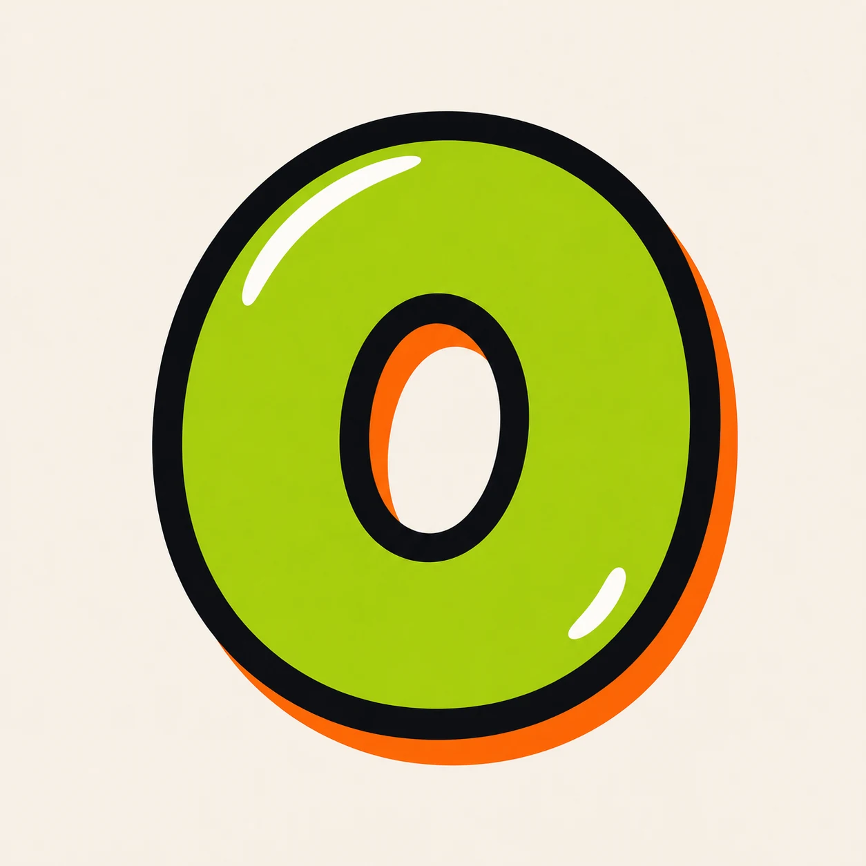 Uppercase graffiti letter O reference