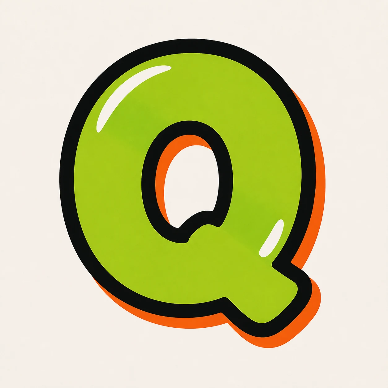 Uppercase graffiti letter Q reference