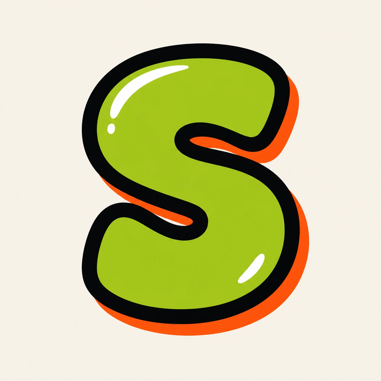 Uppercase graffiti letter S reference