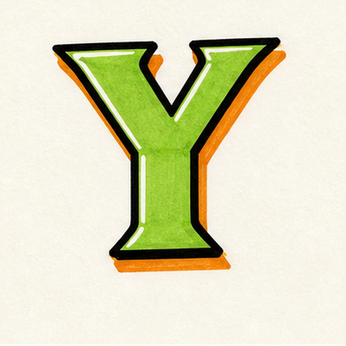 Uppercase graffiti letter Y reference