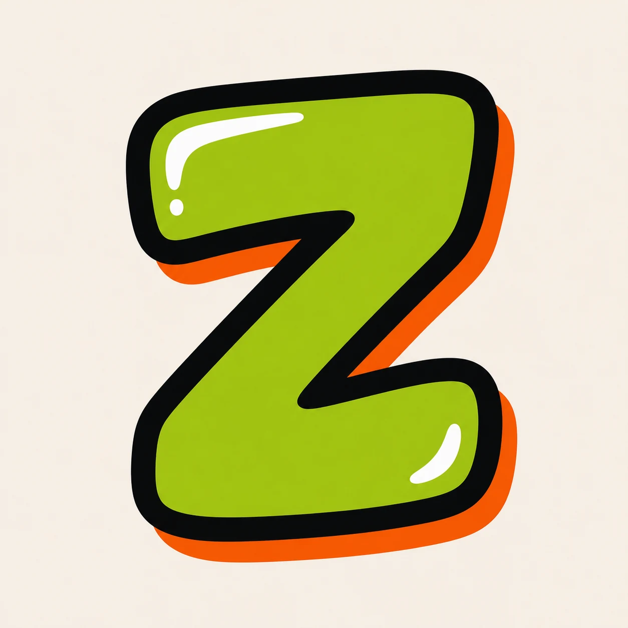 Uppercase graffiti letter Z reference