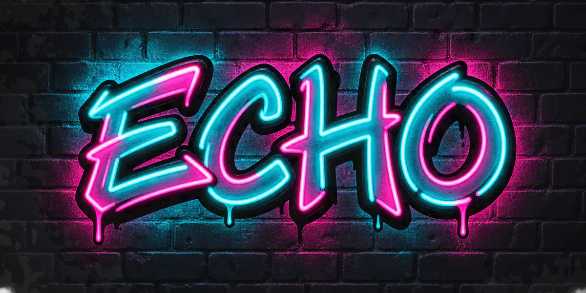 Neon Graffiti Effect preview for a custom graffiti logo