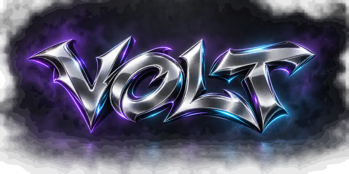 3D Chrome Logo preview for a custom graffiti logo