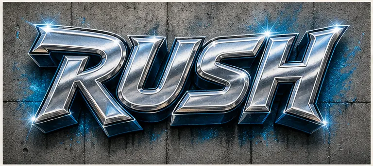 3D Chrome graffiti text style preview