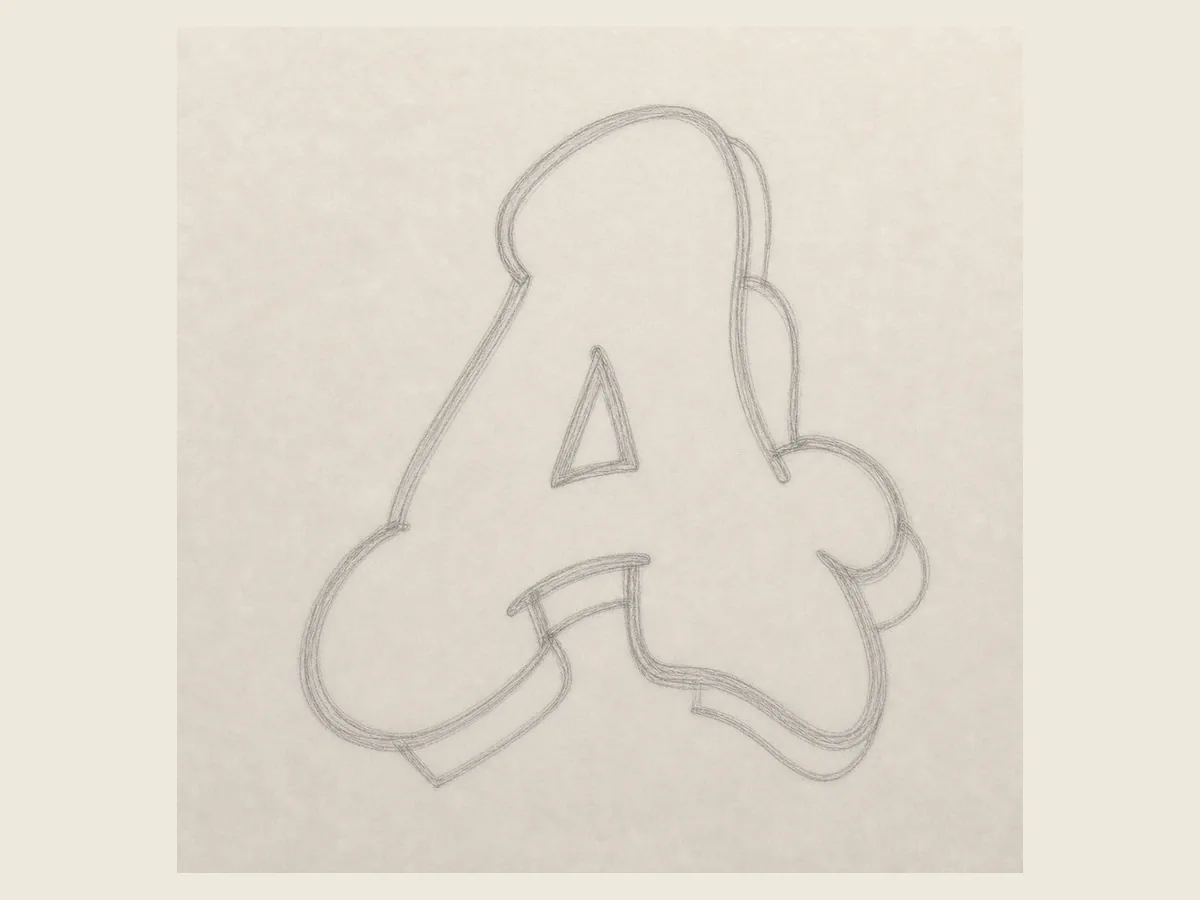 Create the 3D Shadow graffiti letters drawing step