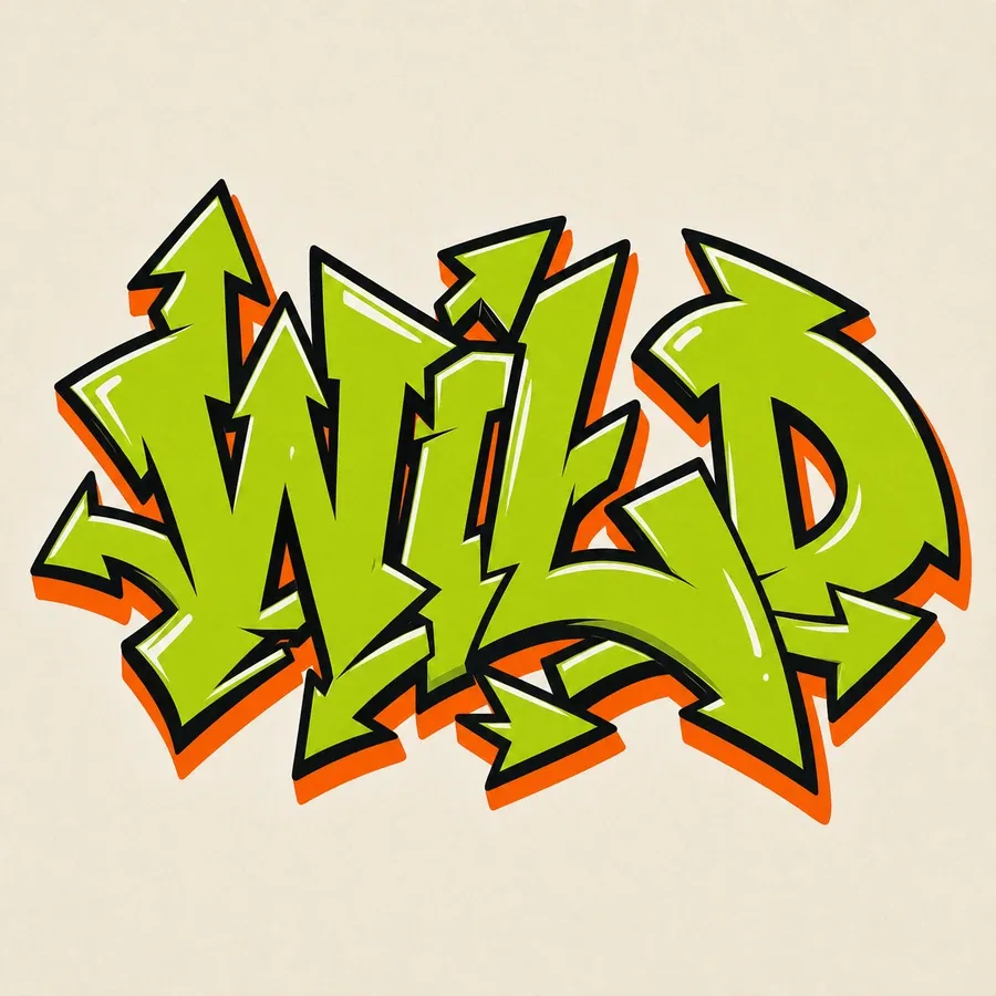 Wildstyle graffiti letters style sample