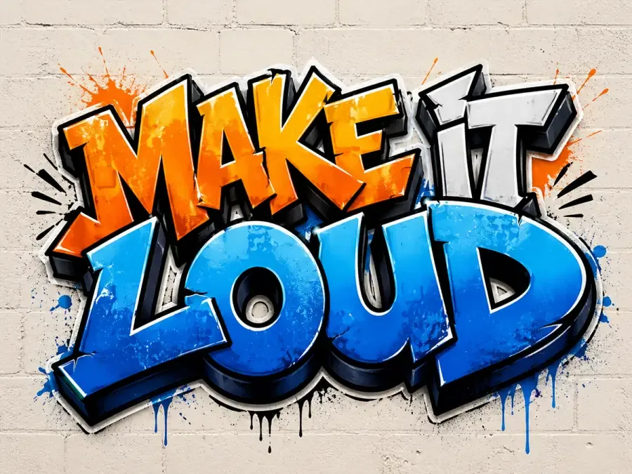 Stylized street art text effect from the graffiti text generator
